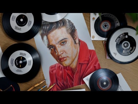 Drawing Elvis Presley Colorpencil Portrait Art By Rebelkalakar