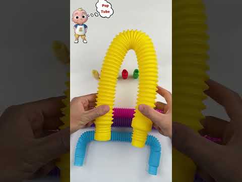 Big 🆚 Mini POP-TUBE #satisfyingvideos #relaxing #oddasmr #poptubesounds #creative #diy #cocomelon