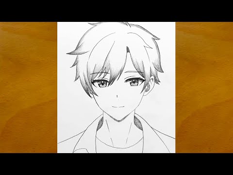 How to Draw an Anime Boy Step by Step || Easy Anime Sketch Tutorial