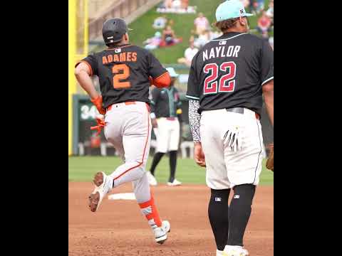 Willy Adames slugs his first #SpringTraining homer with the Giants 🚀