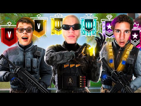 Jynxzi Sketch & Ricci 3v5 vs EVERY Rank in Rainbow Six Siege