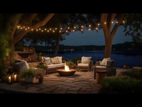 Cozy Ocean Night Ambiance | Fireplace Crackling ASMR & Relaxing Water Sounds for Focus & Relaxation