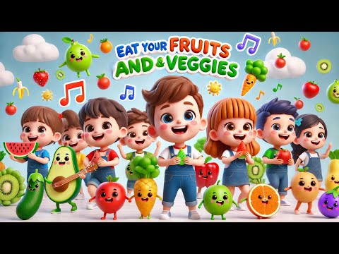 Eat Your Fruits and Veggies | Sing along #nurseryrhymes #childrenshealth #kidssongs #kidshealth