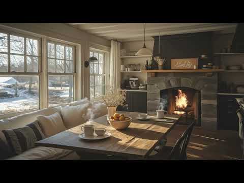 Cozy Winter Fireplace Ambience | Crackling Fireplace Sounds ASMR for Relaxation & Focus