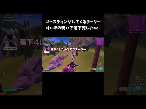 ゴースティングしてくるチーターけいきの呪いで落下死したｗ【フォートナイト/FORTNITE】