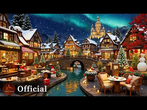 Snowfall on the Piano 🎄 Christmas Jazz Song Music ~ Christmas Village Ambience | Official MV