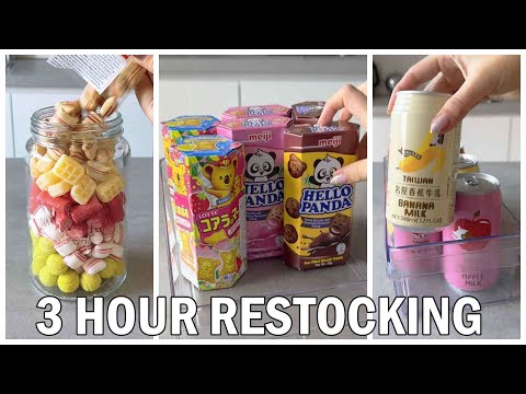 3 Hour Restocking ASMR Videos To Fall Asleep To | Cleaning/Organising/Restocking✨