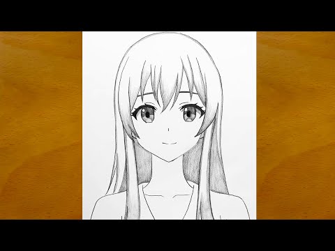 How to Draw a Beautiful Anime Girl Step by Step || Easy Anime Sketch