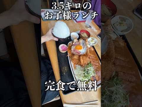 【大食い】お子様ランチ総重量3.5キロ！25分で完食できれば無料！