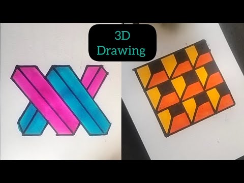 Easy 3D drawing for beginners || 3D sketch drawing ✏️✍️