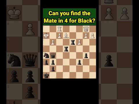 Can you find the Mate in 4 for Black? #chess #shorts