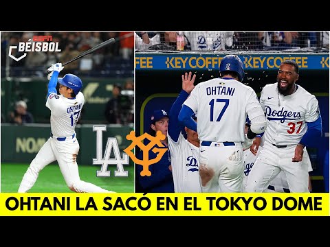 JONRÓN DE SHOHEI OHTANI en el TOKYO DOME en el DODGERS vs Yomiuri Giants | ESPN Beisbol | MLB