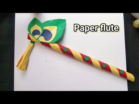 Janamastami special - Paper flute making at home | janmastami special bansuri #easy #viral