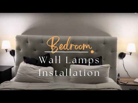 DIY How to Install Stylish Bedside Dimmable Wall Lights with USB & Swing Arm Installation Demo