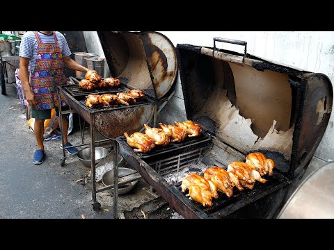 Grilled Chicken in Southeast Asian Drums and Cans