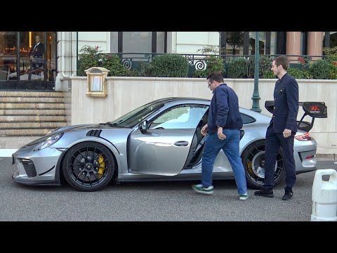 Billionaire with His PORSCHE GT3RS MANTHEY RACING Leaving Hotel de Paris in Monaco!!