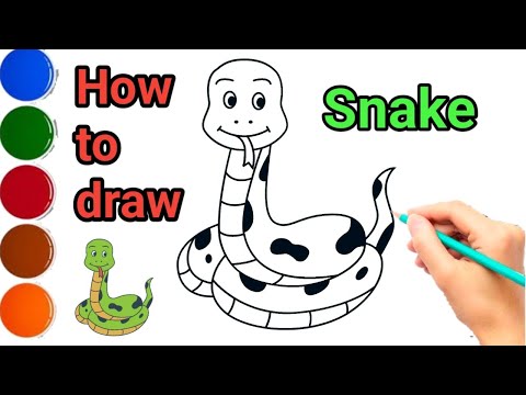 snake drawing  | how to draw snake easy | snake drawing easy step by step