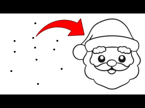 How to draw santa claus face / christmas santa claus drawing step by step / drawing santa claus 2024