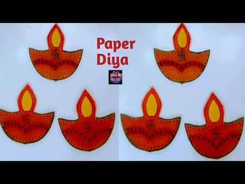 Beautiful Paper Diya Making At Home / diwali decoration ideas / diya making by paper /DIY paper diya