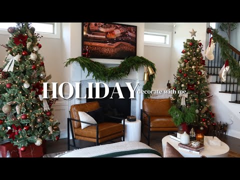 CHRISTMAS DECORATE WITH ME + HAUL | LIVING ROOM INSPIRATION