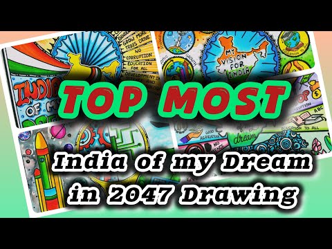 India of my Dream in 2047 Drawing/My vision for India in 2047 drawing/Independence day drawing