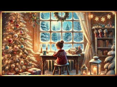 Christmas Frame TV Art with Music | Relaxing Holiday Screensaver | Gold Frame TV Art | 4K 2Hrs