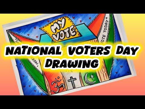 National voters day drawing/मतदाता जागरूकता ड्राइंग /voters awareness drawing/voter utsav