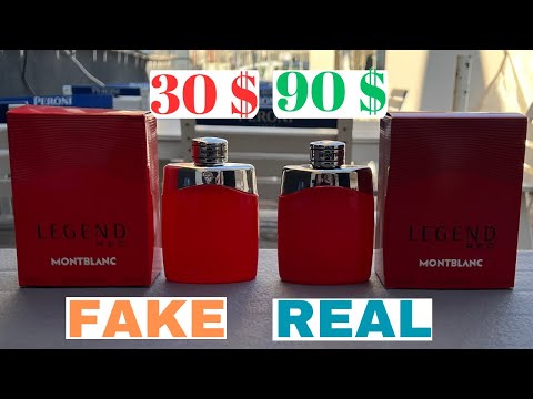 Fake vs Real Montblanc Legend Red Perfume