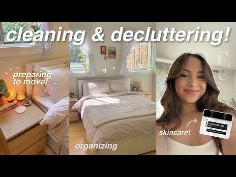 CLEANING & DECLUTTERING MY APARTMENT! 🧼 preparing to move pt. 1!