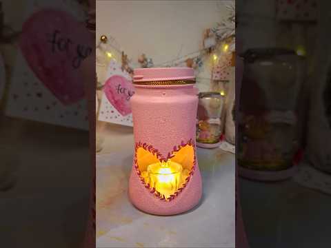 Magical love jar 🩷🕯#craft #creative #jar #shorts #love #satisfying #valentinesday #art