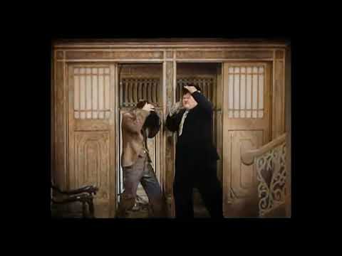 Colorized Laurel and Hardy Funny Clips | Slapstick Comedy Video.