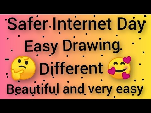 #saferinternetdaydrawing/#saferinternetdayposter/safer internet day easy drawing for beginners.