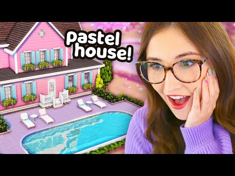 i built a house using only PASTEL COLORS in the sims 4