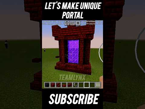 How to make Unique Portal in MINECRAFT #minecraftshorts #youtibeshorts #shorts #minecraftbuild