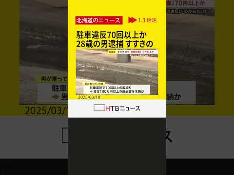 「どの違反かわからない」駐車違反70回以上か　28歳の男逮捕　未納の違反金100万円以上　札幌・すすきの