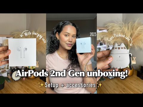 AirPods 2nd generation unboxing + accessories✨🍎 | AirPods gen 2 unboxing 2023