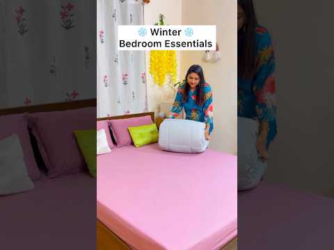 Bedroom essentials #homedecor #creator #ytshortsvideo #ytshorts #bedroom #winter #comforter #blanket