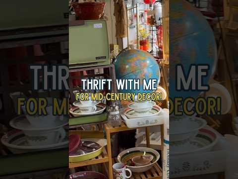 Thrift With Me for Mid-Century Modern Decor 🛍️ #vintagedecor #vintagehomedecor #thrifting