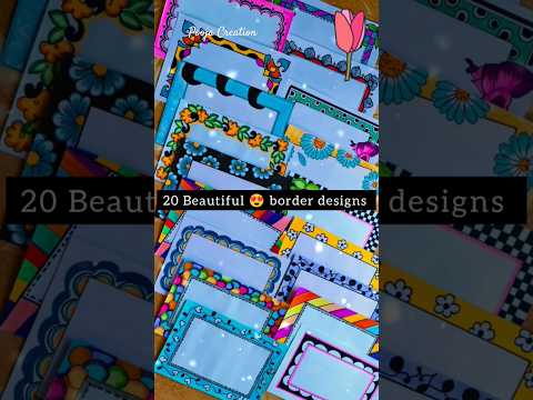 20 Beautiful border designs/Assignment front page design/Project Work Designs #love #project #shorts