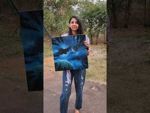 galaxy art #shorts #youtubeshorts #canvaspainting