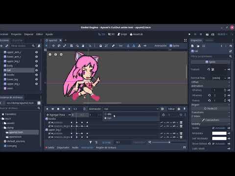 Ayumi Cut Out Run Animation Test