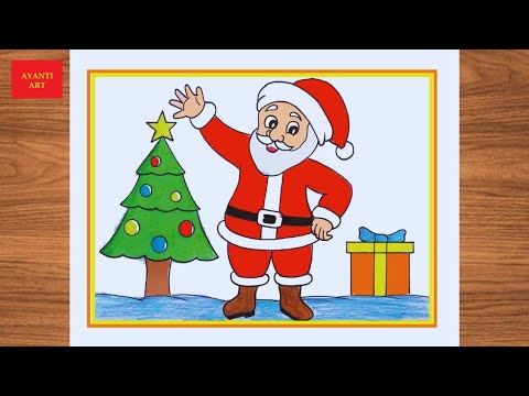 Santa Claus Drawing Very Easy ||  Merry Christmas Drawing Easy || Santa Claus Drawing ||