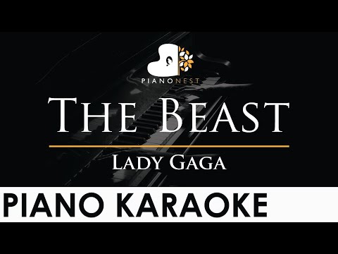 Lady Gaga - The Beast - Piano Karaoke Instrumental Cover with Lyrics