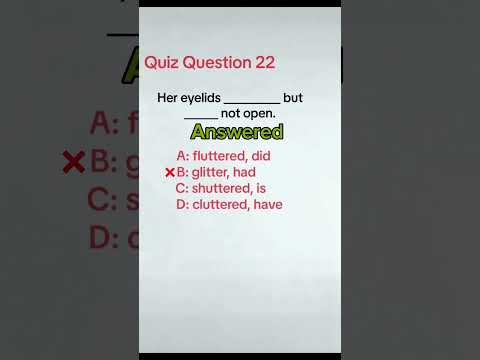 Quiz Question 22 Answered #englishgrammar #englishquizchannel #grammarbasic