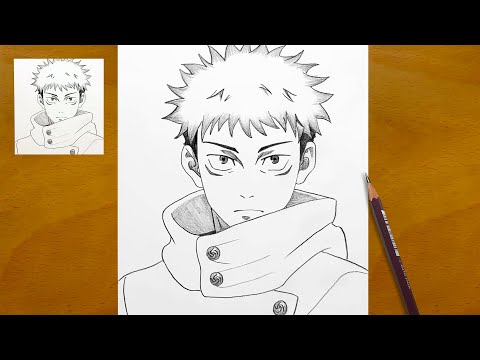 How to Draw Yuji Itadori from Jujutsu Kaisen || Step by Step Pencil Drawing