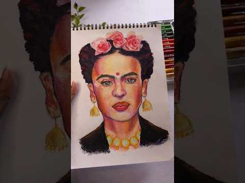 if Frida Kahlo was Indian #art #oilpastel