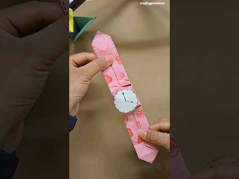 How to make paper watch | origami craft #craft #shorts