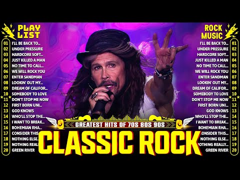 Best Classic Rock Songs 70s 80s 90s 🔥 Guns N' Roses, Aerosmith, Bon Jovi, Metallica, Queen, ACDC, U2