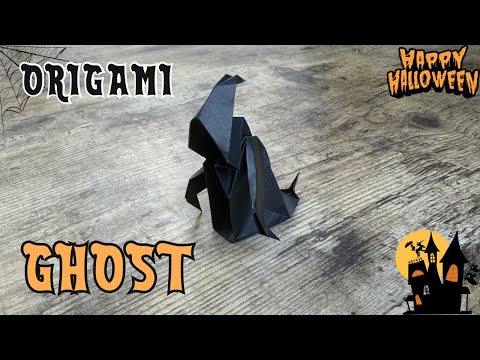 ORIGAMI GHOST BY ANIBAL VOYER’S DESIGN EASY TUTORIAL | DIY ORIGAMI GHOST PAPER FOLDING STEP BY STEP