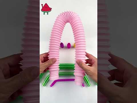 Big 🆚 Mini POP-TUBE #diy #creative #satisfyingvideos #toys #relaxing #oddasmr #poptubesounds